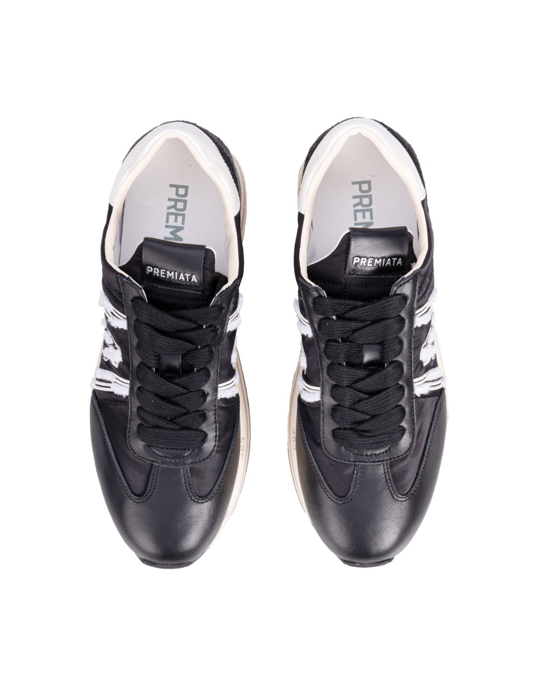 shop PREMIATA  Scarpa: Premiata Sneakers "Beth 6953".
Tomaia interamente in pelle pregiata nera.
Fondo platform personalizzato dalla serigrafia logata Premiata.
Altezza Suola 5,5 cm.
Fusbet Interno 25 cm.
Suola: 75% EVA 5% TPU 20% Gomma.
Tomaia: 5% Pelle di vitello 95% Pelle di agnello.
Fodera: 100% Pelle di capra.
Made in Vietnam.. BETH 6953-N number 1279465